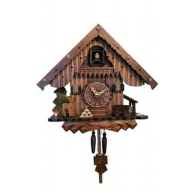 Alexander Taron Mountain Cottage and Evergreen Trees Cuckoo Clock